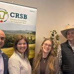 (left to right): Sam Hamam (McDonald’s Canada), Kristine Tapley (Cargill), Laura Buss (CRSB Youth Councillor), Ryan Beierbach (CRSB Chair).