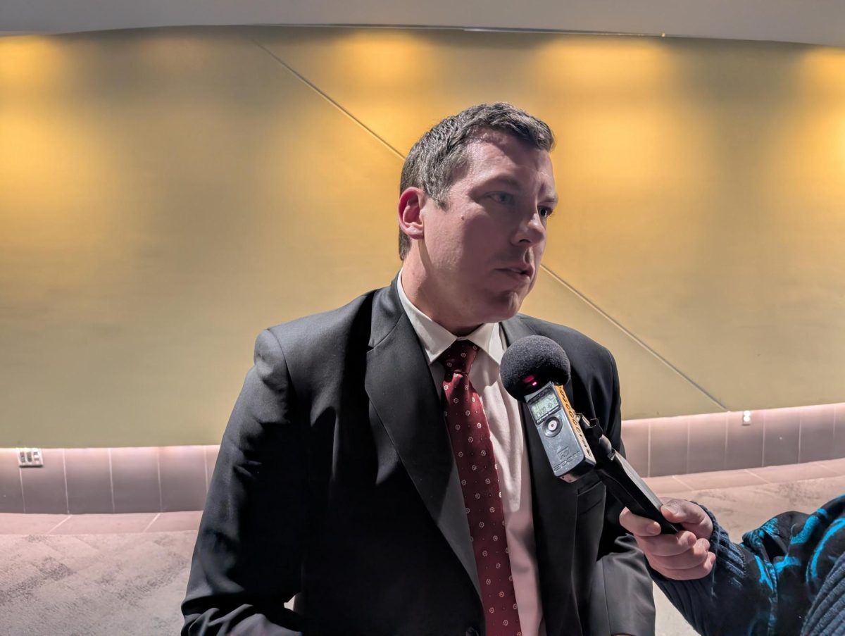 MP Kody Blois speaks to media ahead of the 2026 Future of Food Conference in Ottawa Feb. 9.