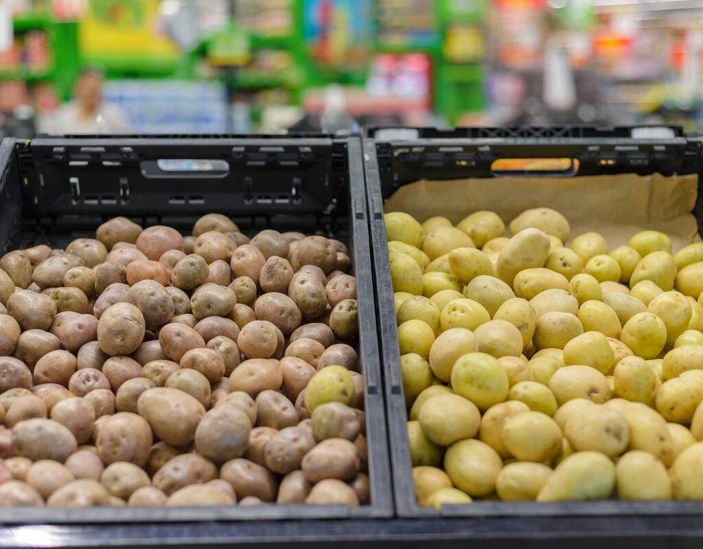 Stand of potatoes in a supermarket, Mexico. Photo: Sandor Mejias Brito/iStock/Getty Images