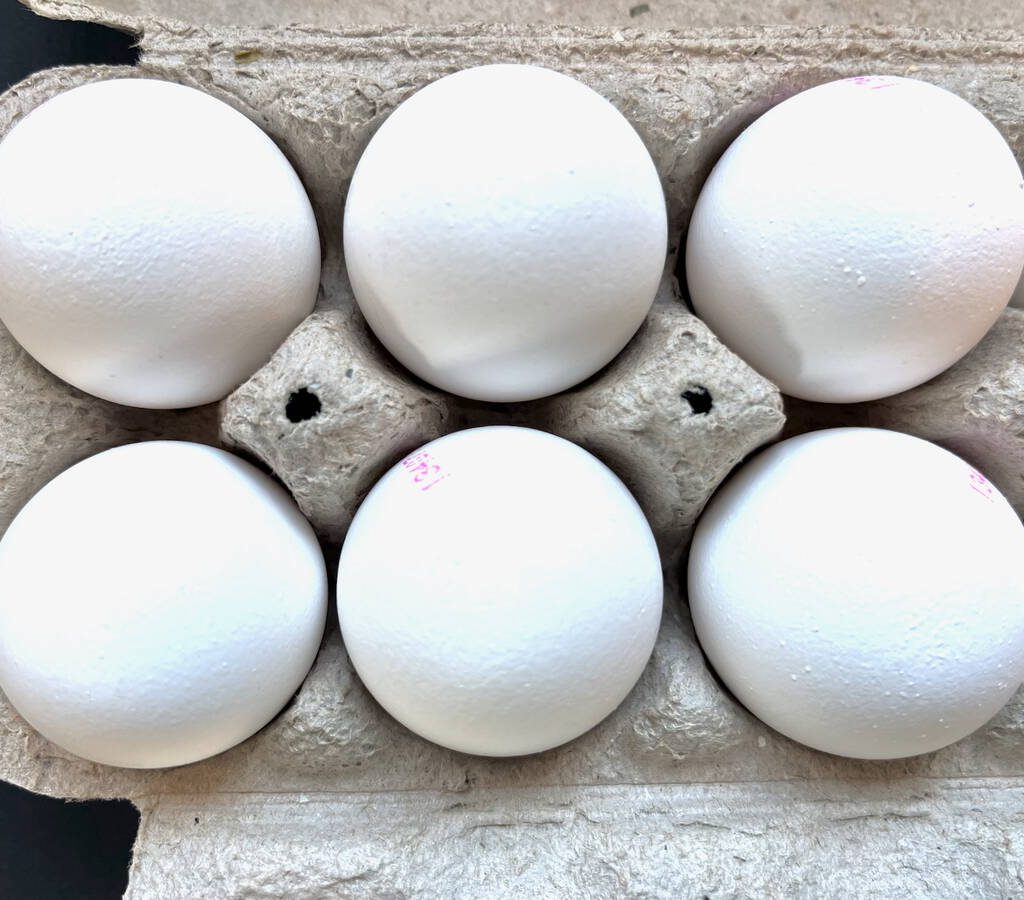 Half a carton of Grade A Canadian eggs. PHOTO: ALEXIS STOCKFORD