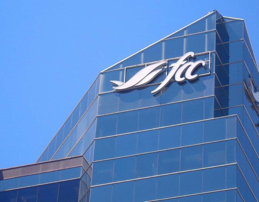 Farm Credit Canada's logo on the side of a building.