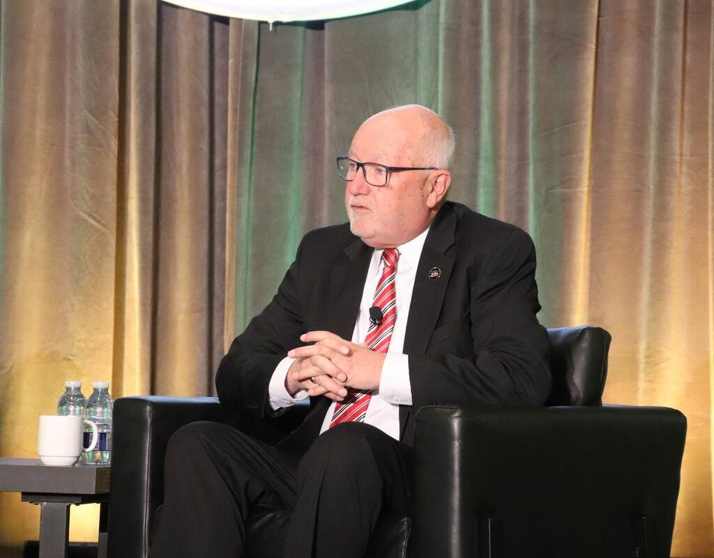 Pete Hoekstra speaks at the Canadian Crops Conference in Toronto March 12.