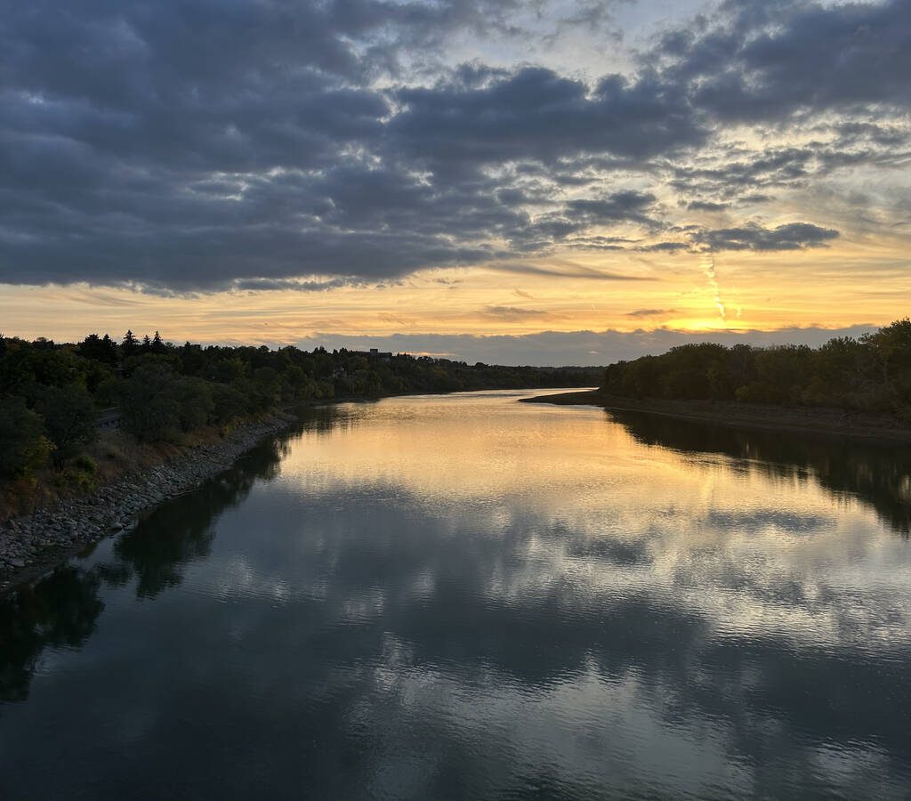 The South Saskatchewan River as seen from the Finlay Bridge on Sept. 23. Photo: Alex McCuaig
