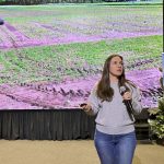 University of Manitoba researcher Kristen MacMillan presenting at Manitoba Ag Days in January 2026.