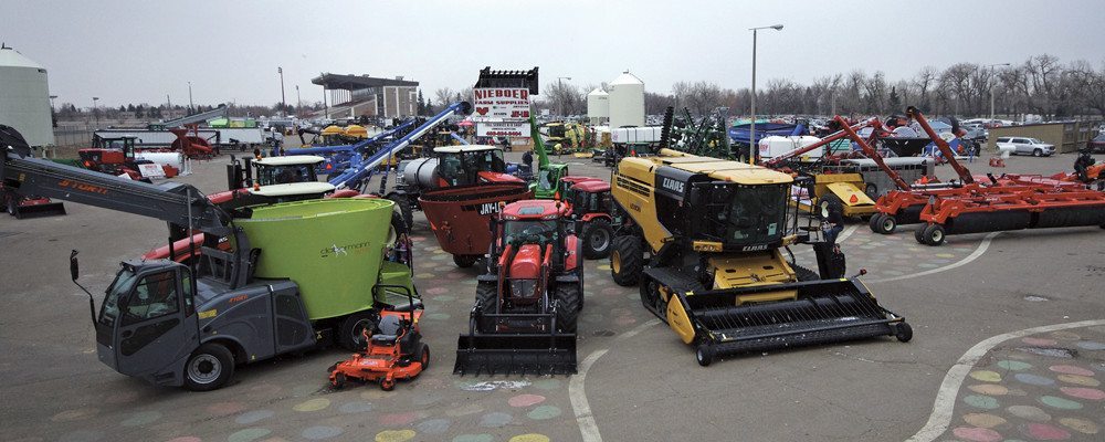 Space limitations mean a lot of equipment must be shown outdoors.
