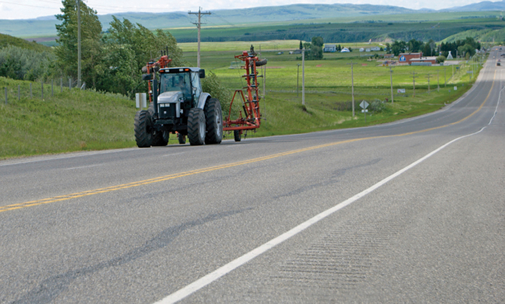 take caution when using public roads says alberta agriculture