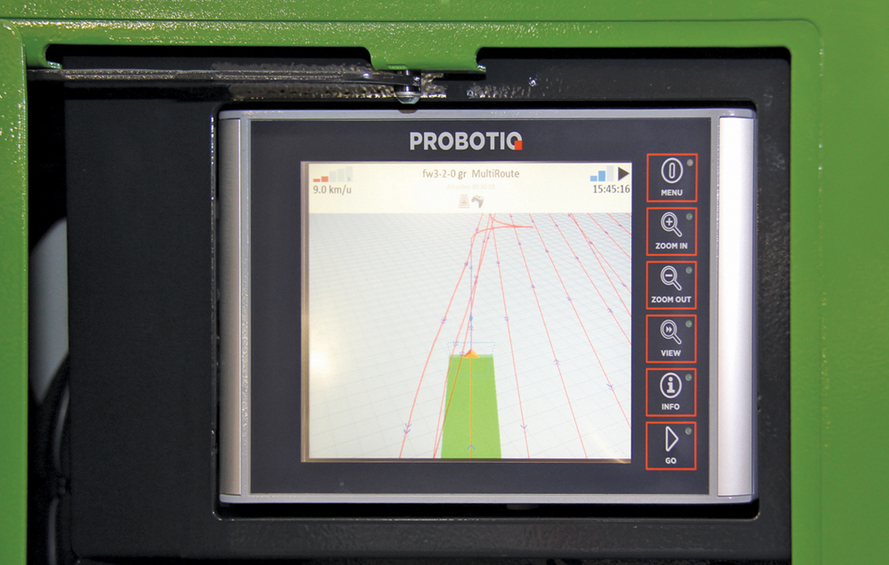 Field jobs can be programmed into the Greenbot’s onboard system.