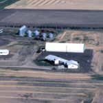 Aerial view of farm