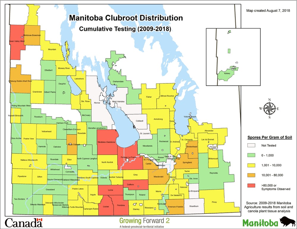 eight new clubroot cases