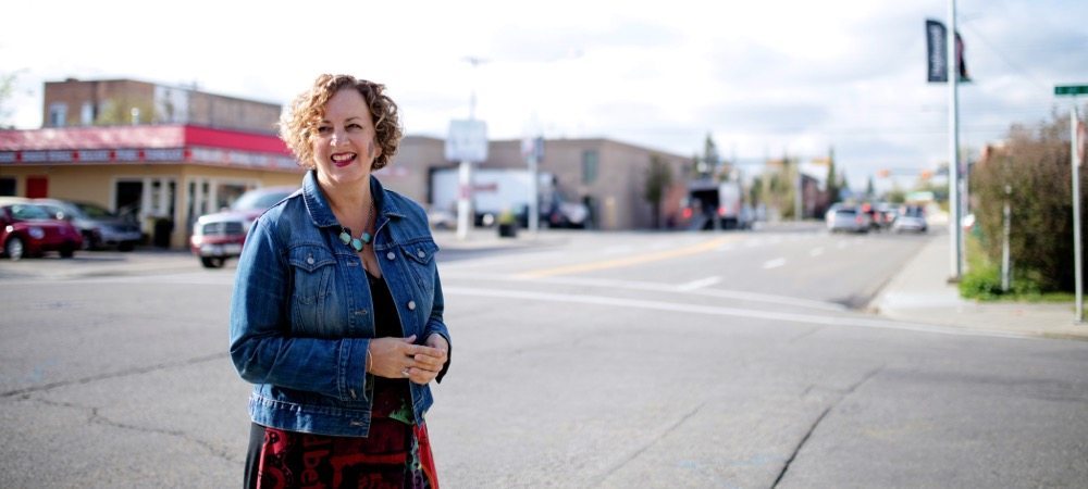 Karen Anderson on the streets o Calgary.